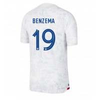 Koszulka piłkarska Francja Karim Benzema #19 Strój wyjazdowy MŚ 2022 tanio Krótki Rękaw